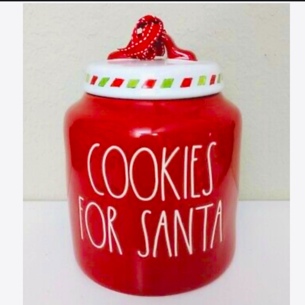 NEW Rae Dunn Cookies for Santa Christmas canister, cookie jar, great gift!